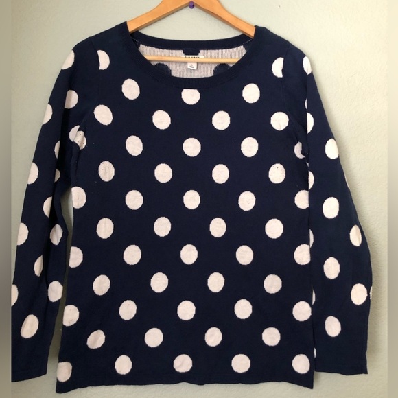 Old Navy Sweaters - Old Navy Polka Dot and Dark Blue Sweater Women large